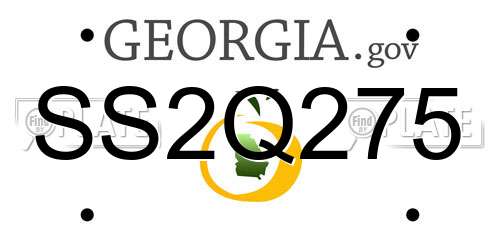SS2Q275 Georgia License Plate