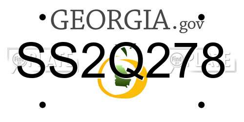 SS2Q278 Georgia License Plate