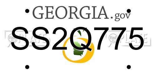 SS2Q775 Georgia License Plate