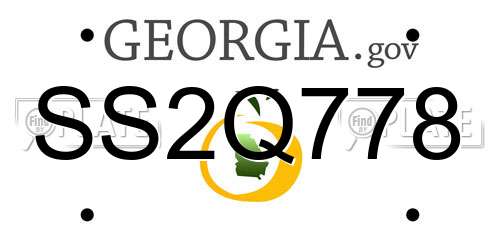 SS2Q778 Georgia License Plate