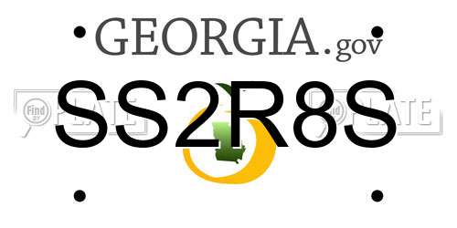 SS2R8S Georgia License Plate