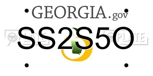 SS2S5O Georgia License Plate