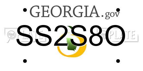 SS2S8O Georgia License Plate