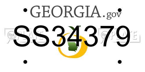 SS34379 Georgia License Plate