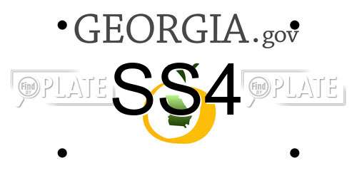 SS4 Georgia License Plate