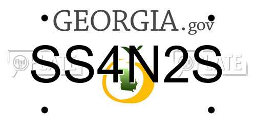 SS4N2S Georgia License Plate