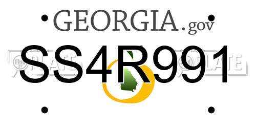 SS4R991 Georgia License Plate