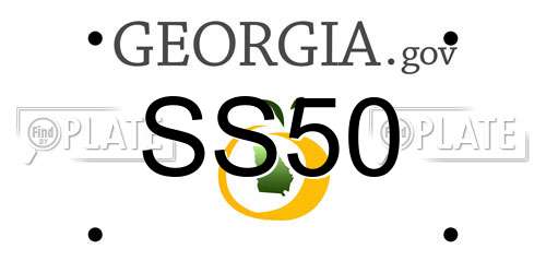 SS50 Georgia License Plate