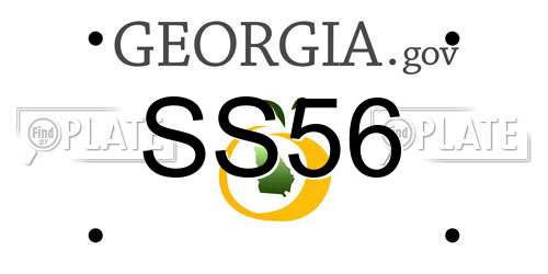 SS56 Georgia License Plate