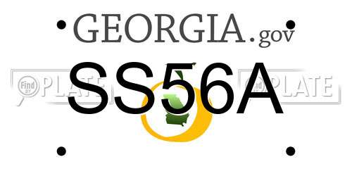 SS56A Georgia License Plate