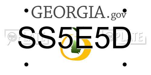 SS5E5D Georgia License Plate