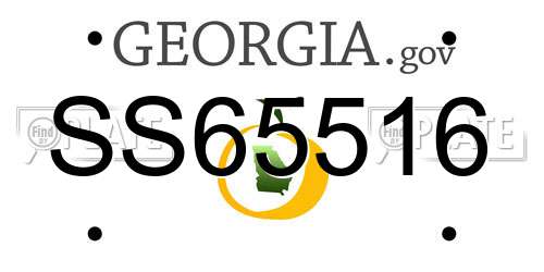 SS65516 Georgia License Plate