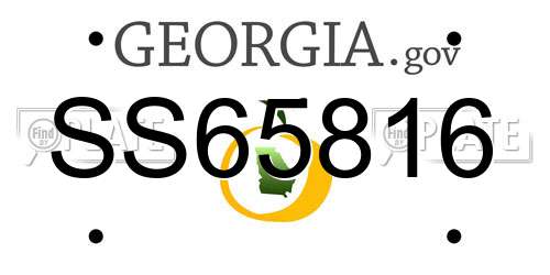 SS65816 Georgia License Plate