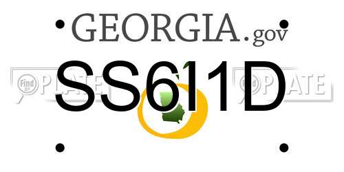 SS6I1D Georgia License Plate