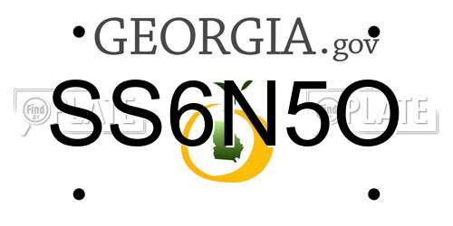SS6N5O Georgia License Plate