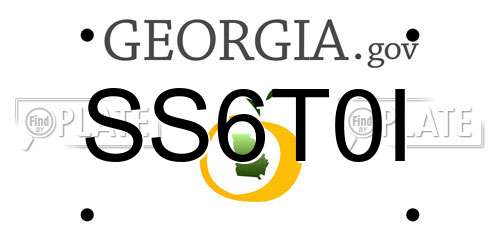 SS6T0I Georgia License Plate