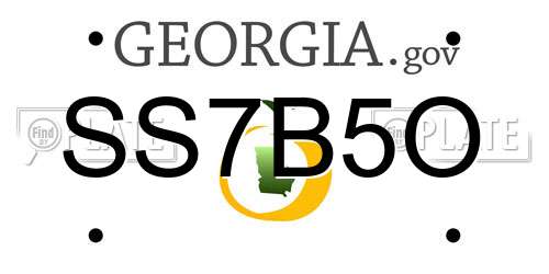 SS7B5O Georgia License Plate