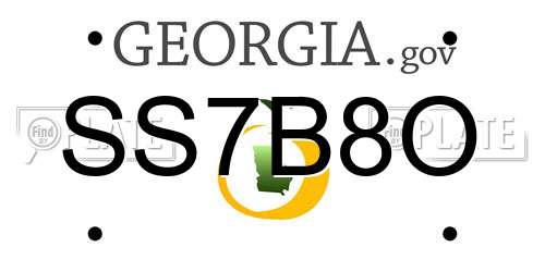SS7B8O Georgia License Plate