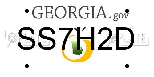 SS7H2D Georgia License Plate