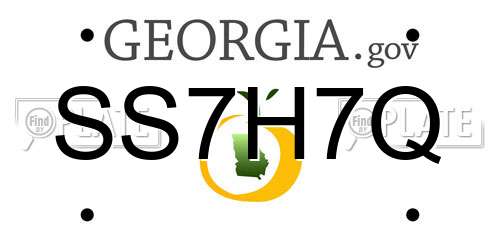 SS7H7Q Georgia License Plate