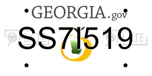 SS7I519 Georgia License Plate