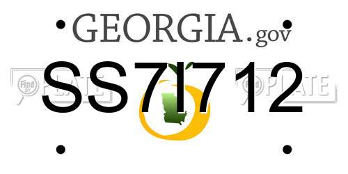 SS7I712 Georgia License Plate