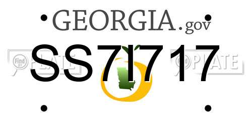 SS7I717 Georgia License Plate