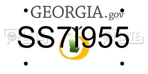 SS7I955 Georgia License Plate