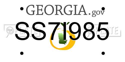 SS7I985 Georgia License Plate