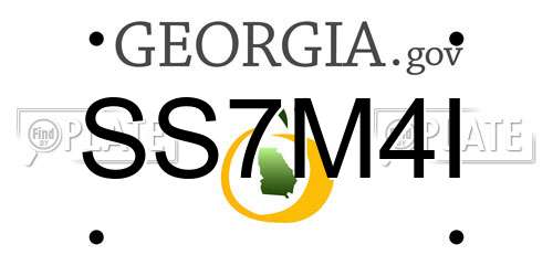 SS7M4I Georgia License Plate