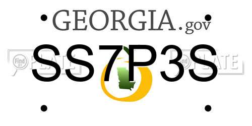 SS7P3S Georgia License Plate