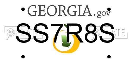 SS7R8S Georgia License Plate