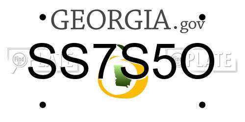 SS7S5O Georgia License Plate