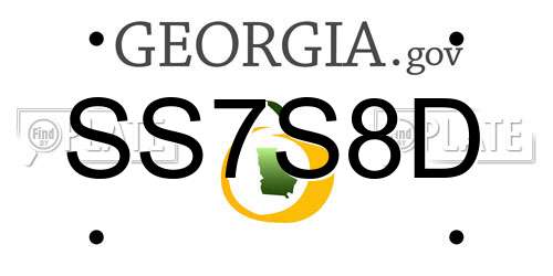 SS7S8D Georgia License Plate