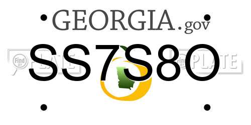 SS7S8O Georgia License Plate