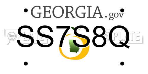 SS7S8Q Georgia License Plate