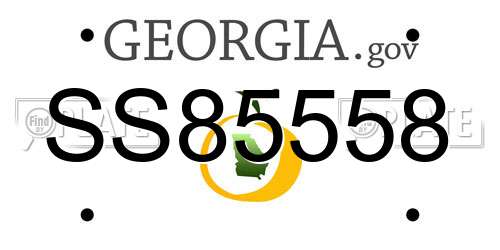 SS85558 Georgia License Plate