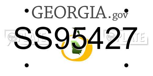 SS95427 Georgia License Plate