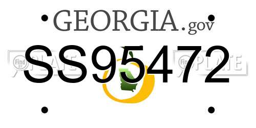 SS95472 Georgia License Plate