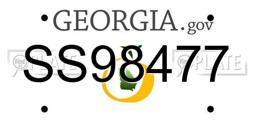 SS98477 Georgia License Plate