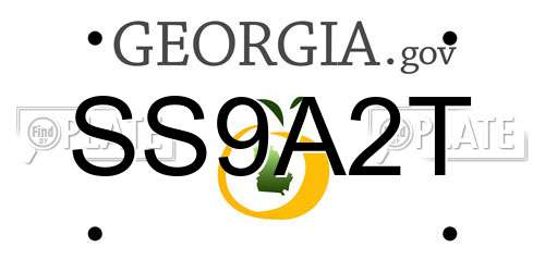 SS9A2T Georgia License Plate