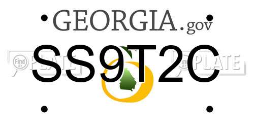 SS9T2C Georgia License Plate