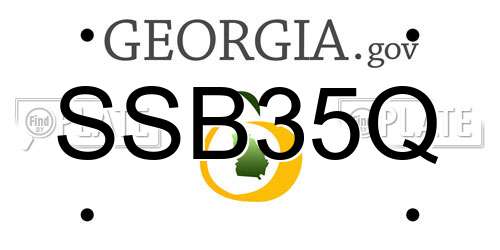 SSB35Q Georgia License Plate