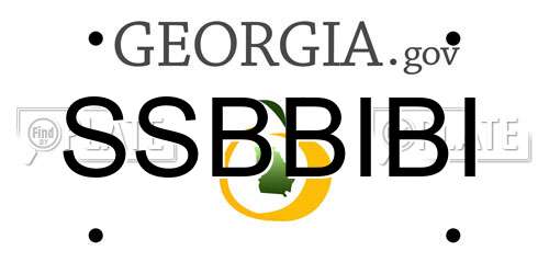 SSBBIBI Georgia License Plate