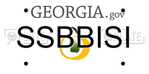 SSBBISI Georgia License Plate