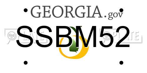 SSBM52 Georgia License Plate