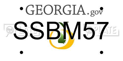 SSBM57 Georgia License Plate