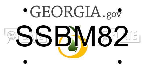 SSBM82 Georgia License Plate