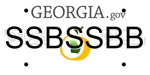 SSBSSBB Georgia License Plate