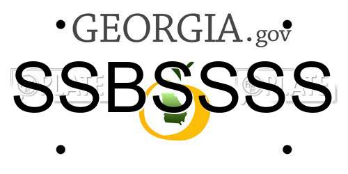 SSBSSSS Georgia License Plate